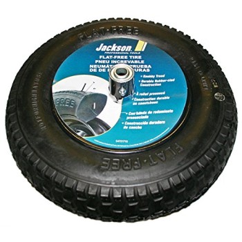 Knobby Solid Wheelbarrow Tire, Flat-Free ~ 8"