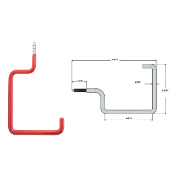 National N271-013 2155bc Red Vc Stor Screw Hook