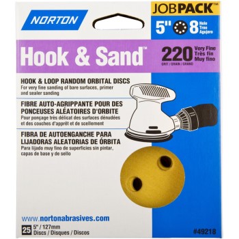 Norton 07660749218 49218 5x8 220g Hooks&Sand Disc