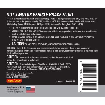 MAG 1 DOT 3 Brake Fluid - Qt