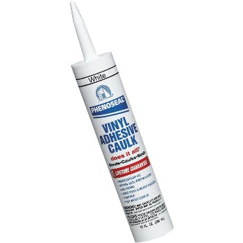 Dap 00005 Phenoseal Vinyl Adhesive Caulk, White ~ 10 Oz Tube