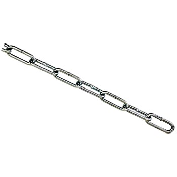 Straight Link Coil Chain, 2/0 Zinc Plated ~ 40 Ft