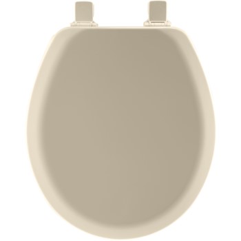 Toilet Seat, Round Molded Wood ~ Bone