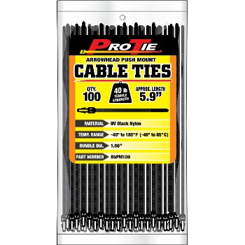 Kdar B5pm100 Cable Ties ~ 5.9in. 100pk