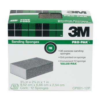 3m Cp001-12p All Purpose Sanding Sponge ~ Fine Grit