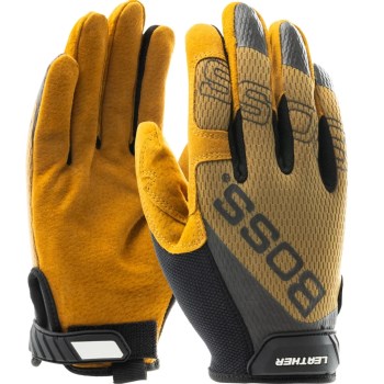 Boss Pigskin Leather Work Gloves - Large