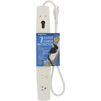 BrightWay 7 Outlet Surge Protector w/3' Cord