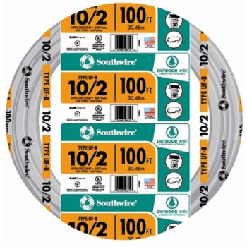 Southwire 13056728 Grounded Uf 10/2 Wire Cut In Lengths ~ 100 Ft