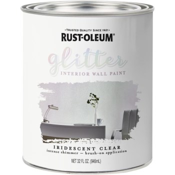 Glitter Paint, Iridescent Clear ~ Quart