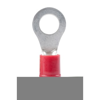 Vinyl Ring Terminal, Red 22-18 AWG - #8-10 Stud, 22pk