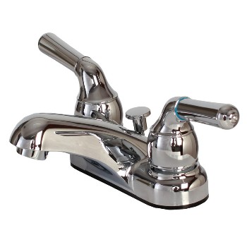 Two Handle Lavatory Faucet, Non-Metallic Chrome