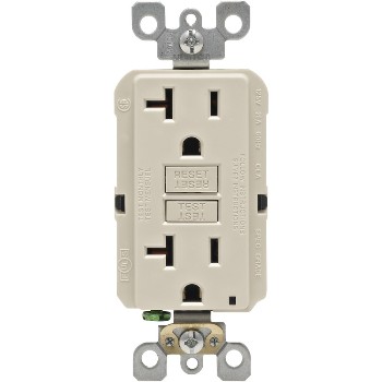 Leviton R96-GFNT2-KT Non-TR Self-Test Smartlock GFCI Receptacle, Light Almond ~ 20 amp