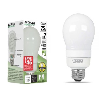 EcoBulb CFL Light Bulb, 23 Watt ~ 75 Watt Equivalent 
