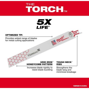 12" 10 Teeth 5 Pack Sawzall