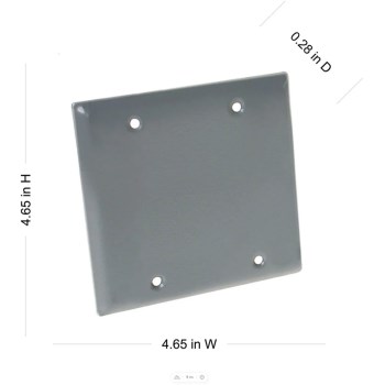 Blank Cover, Weather Proof Two Gang
