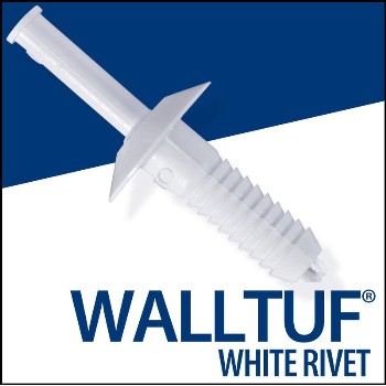 Palram Americas 92593 WallTuf Rivets, White ~ 3/4"