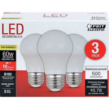 LED LIGHTBULBS, 500 Lumen ~ 6.5 Watt for 60 Watt