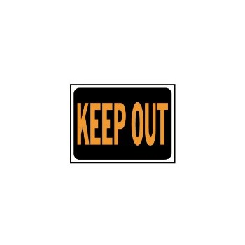 Keep Out Sign, Plastic 9 x 12 inch