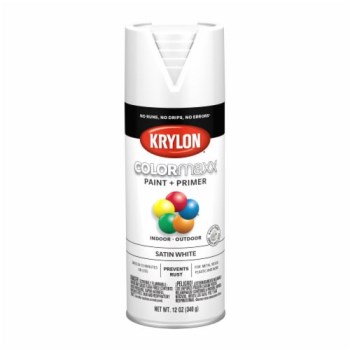 Krylon COLORmaxx Spray Paint, Satin White - 5577