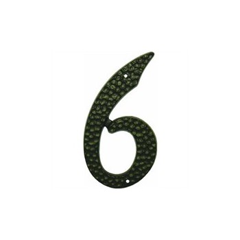 House Number 6, Black 4.5 inch