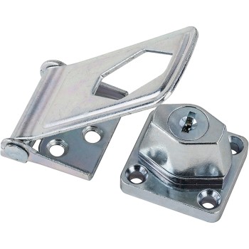 Key-Locking Safety Hasp, Zinc Plated ~ 3 1/2"