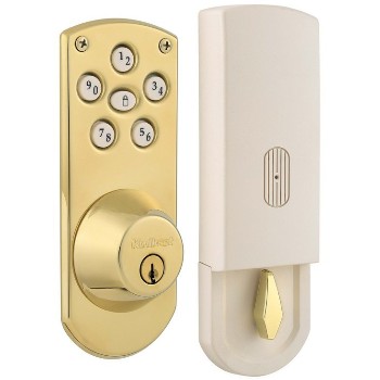 Deadbolt, Powerbolt Electronic Touchpad ~ Polished Brass