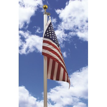In-Ground Flag Pole Kit with U.S. Flag - 20 Ft