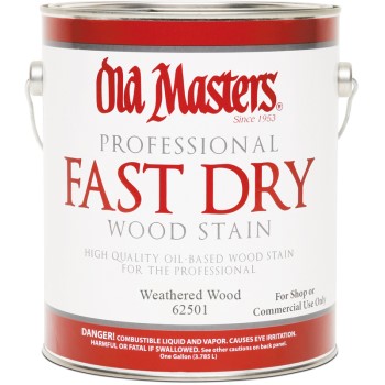 Old Masters 62501 Fast Dry Wood Stain, Weathered Wood ~ Gallon