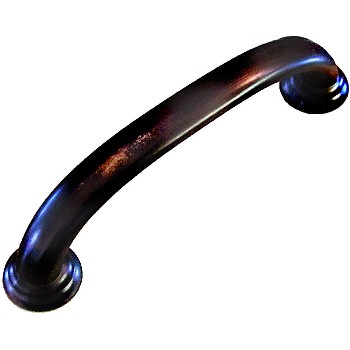 Art Nouveau Cabinet Pull, Classic Bronze Finish  ~ 96mm CTC