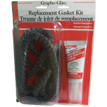 Stove Gasket Rope Kit, Black Rope ~ 1/2" x 84"