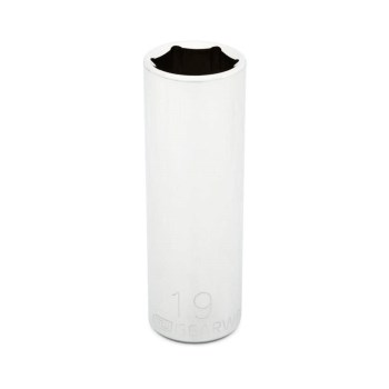 GearWrench 1/2" Drive Deep Metric Socket, 6 Point - 19mm