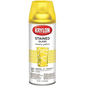 Krylon K09035000 Stained Glass Aerosol Spray Paint, Canary Yellow ~ 11.5 oz