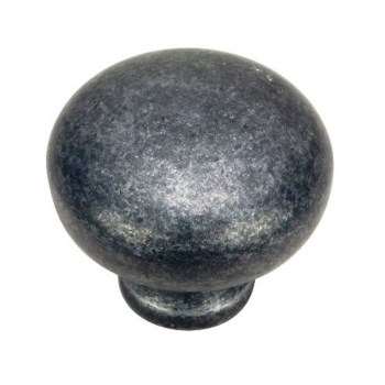 Hardware House  488452 Cabinet Knob, Antique Pewter ~ 1.25"