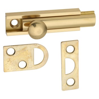 Flush Surface Bolt, Solid Brass - 2"