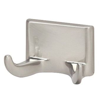 Hardware House  689448 Double Robe Hook, Sunset Satin Nickel