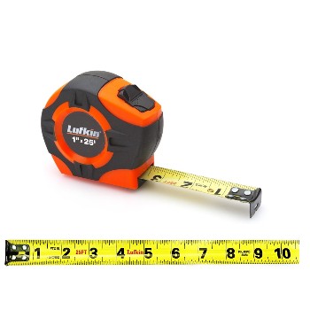 Measuring Tape, Hi-Viz Orange ~ 1" x 25 ft