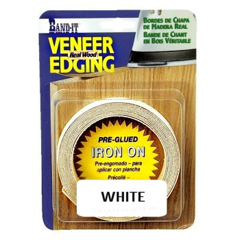 Wood Veneer Edging,  White ~  7/8" X 8 Ft 