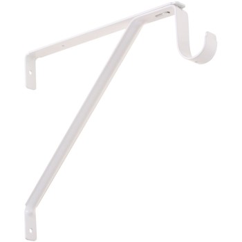 National N234-971 Shelf & Rod Bracket, White ~ For Shelves 12" + 