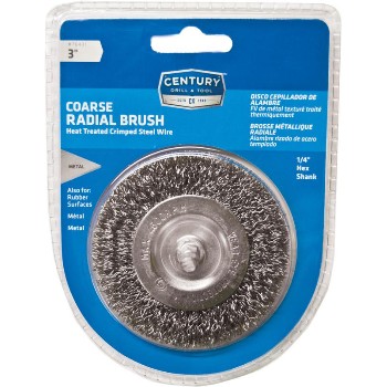 Century Drill & Tool   76431 Drill Radial Coarse Wire Brush ~ 3"