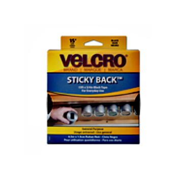 Velcro 90081 Black Sticky Back Velcro Tape, 15  x 3/4" 