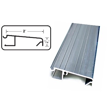 Aluminum In-Swing Door Sill Extender, Mill Finish  ~  2" x  36"