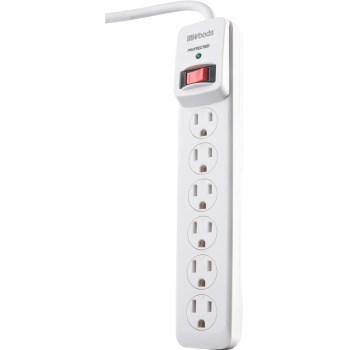 Coleman Cable 41497 Woods Brand 6 Outlet Surge Protector w/3 Cord