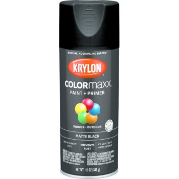 Krylon K05592007 5592 Sp Matte Black Paint