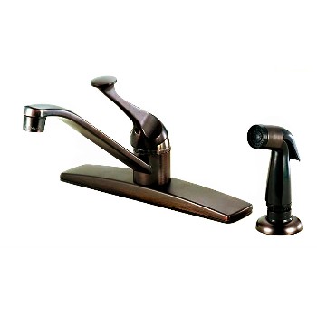 Kitchen Faucet w/Spray, Single Handle ~ Classic Bronze