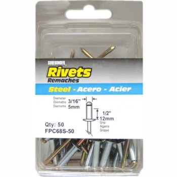 FPC Surebonder Steel Blind Rivet, 3/16" - Long