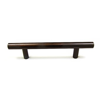 Hardware House 156172 Round Bar Pull, Oil Rubd Bronze ~ 3-3/4" CTC