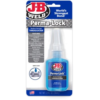 J-B Weld Perma-Lock Threadlocker, Blue - 36 ml