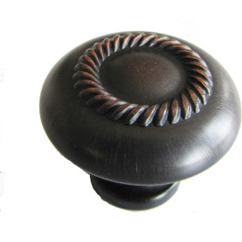 Round Knob, Oil Rubbed Bronze ~ 1 1/4"