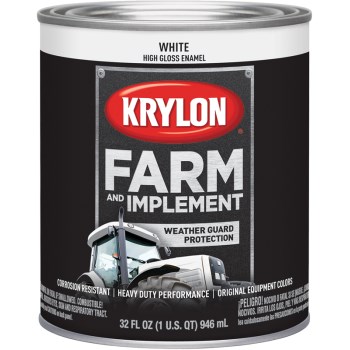 Farm & Implement Paint, Gloss White ~ Qt