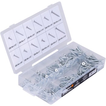 Self-Tapping Wood Screw Assortment - 240pc
